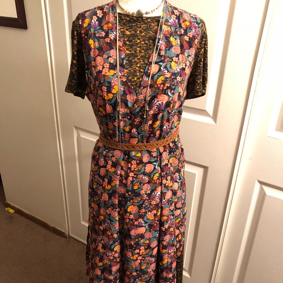 NWT BOHO Duster Floral LulaRoe Med Cardigan - Picture 4 of 8